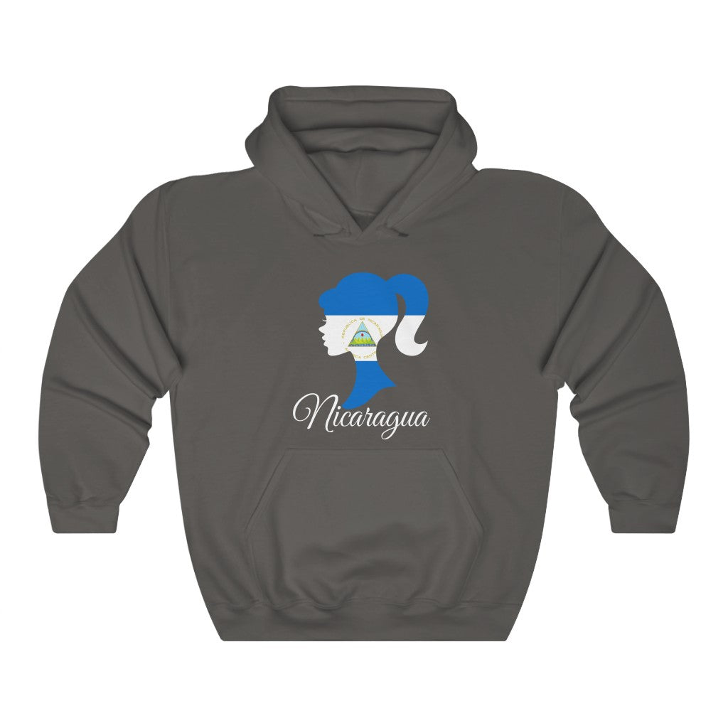 Nicaragua Girl Flag Hoodie Sweatshirt 2 - Unisex