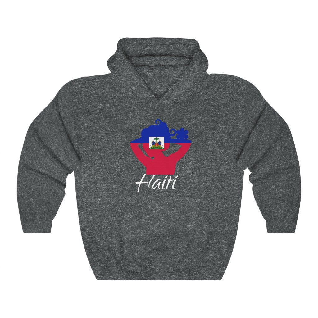 Haiti Lady Flag Hoodie Sweatshirt 2 - Unisex