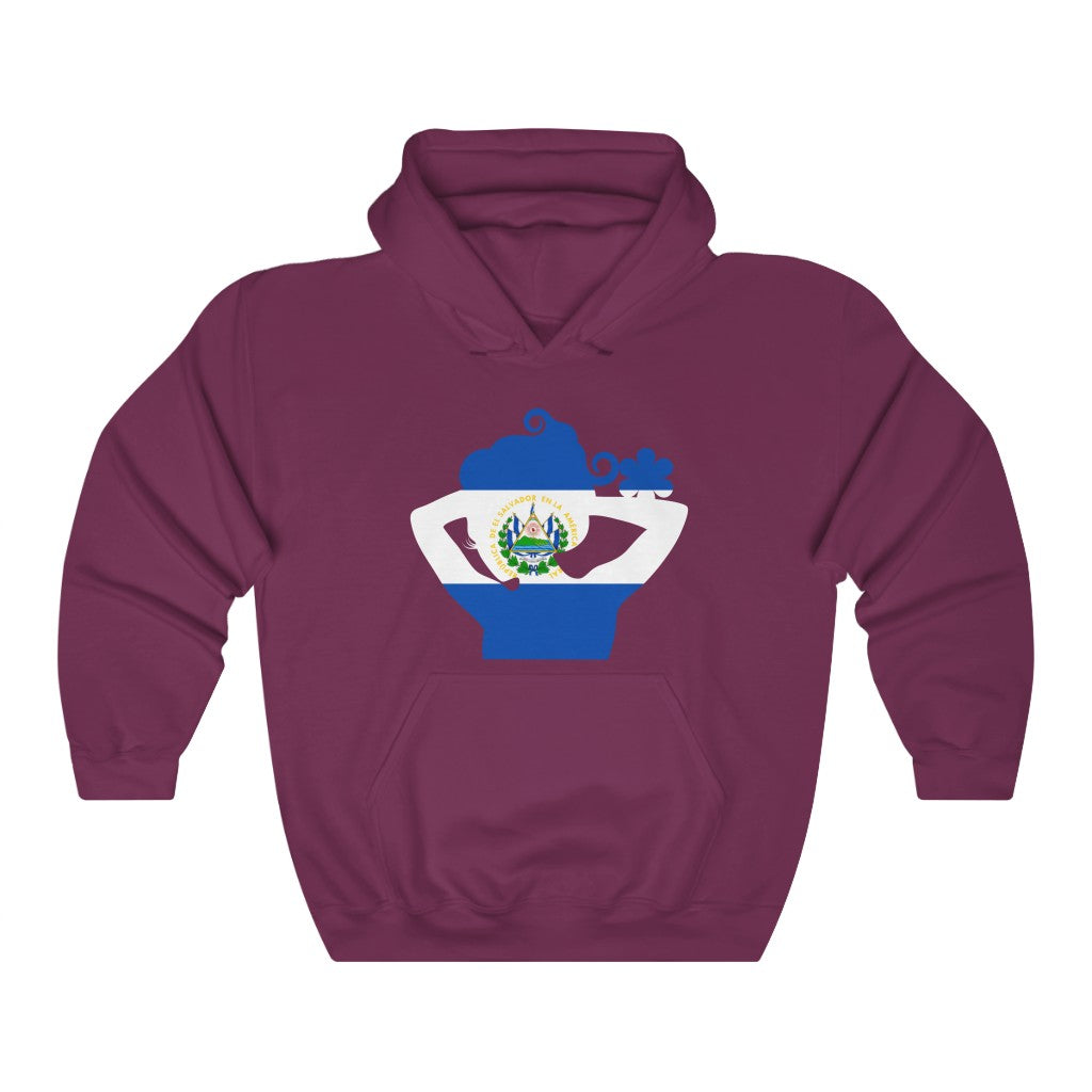 El Salvador Lady Flag Hoodie Sweatshirt - Unisex