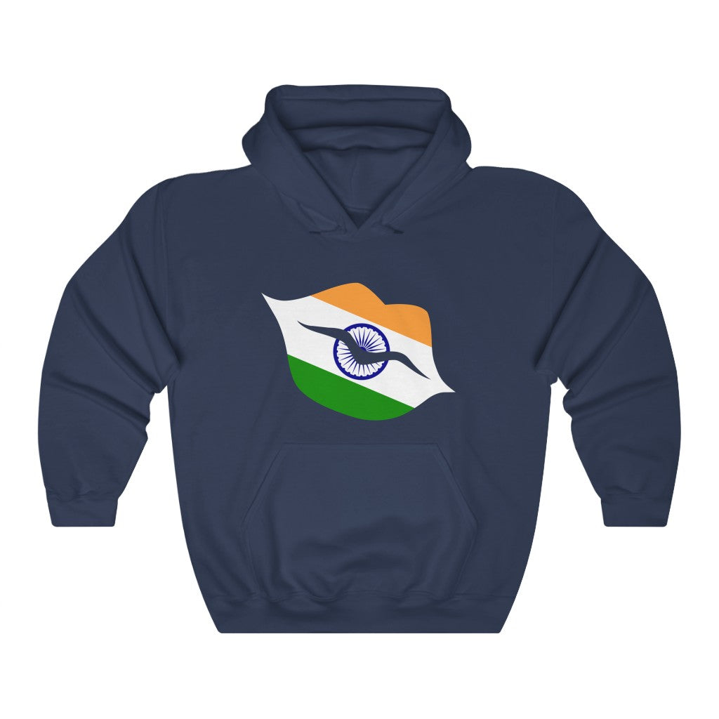 India Lips Flag Hoodie Sweatshirt - Unisex