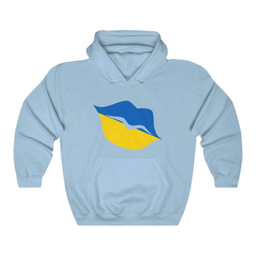 Ukraine Lips Flag Hoodie Sweatshirt - Unisex