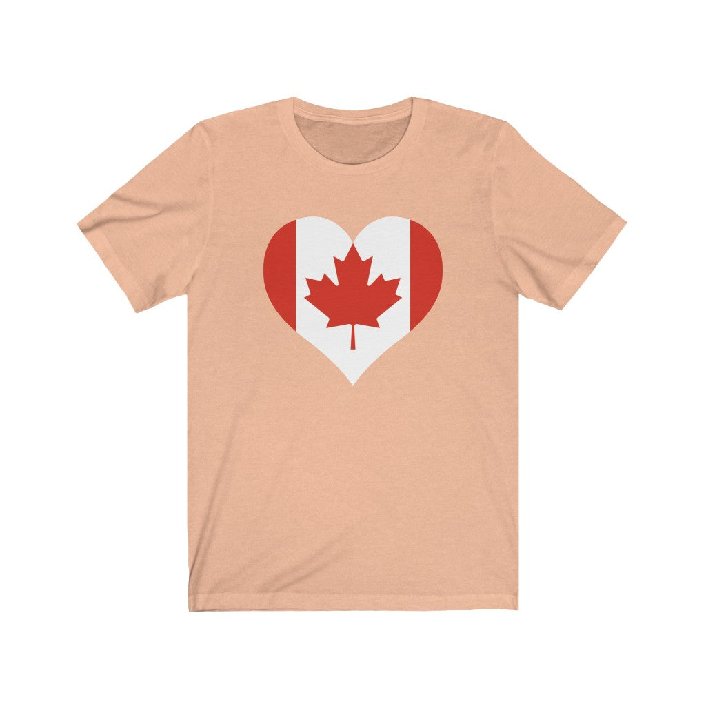 Canada Heart Flag Premium Tee - Unisex