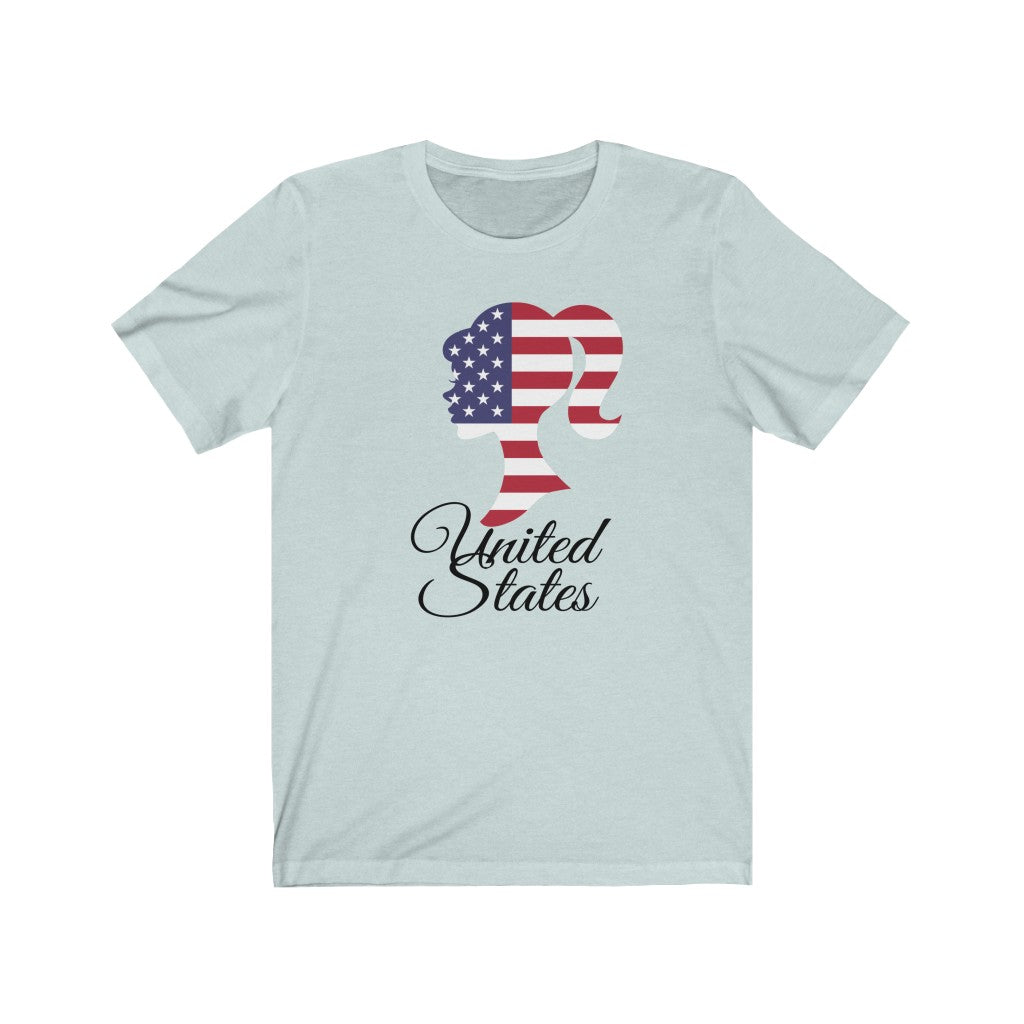 United States of America Girl Flag Premium Tee 1 - Unisex