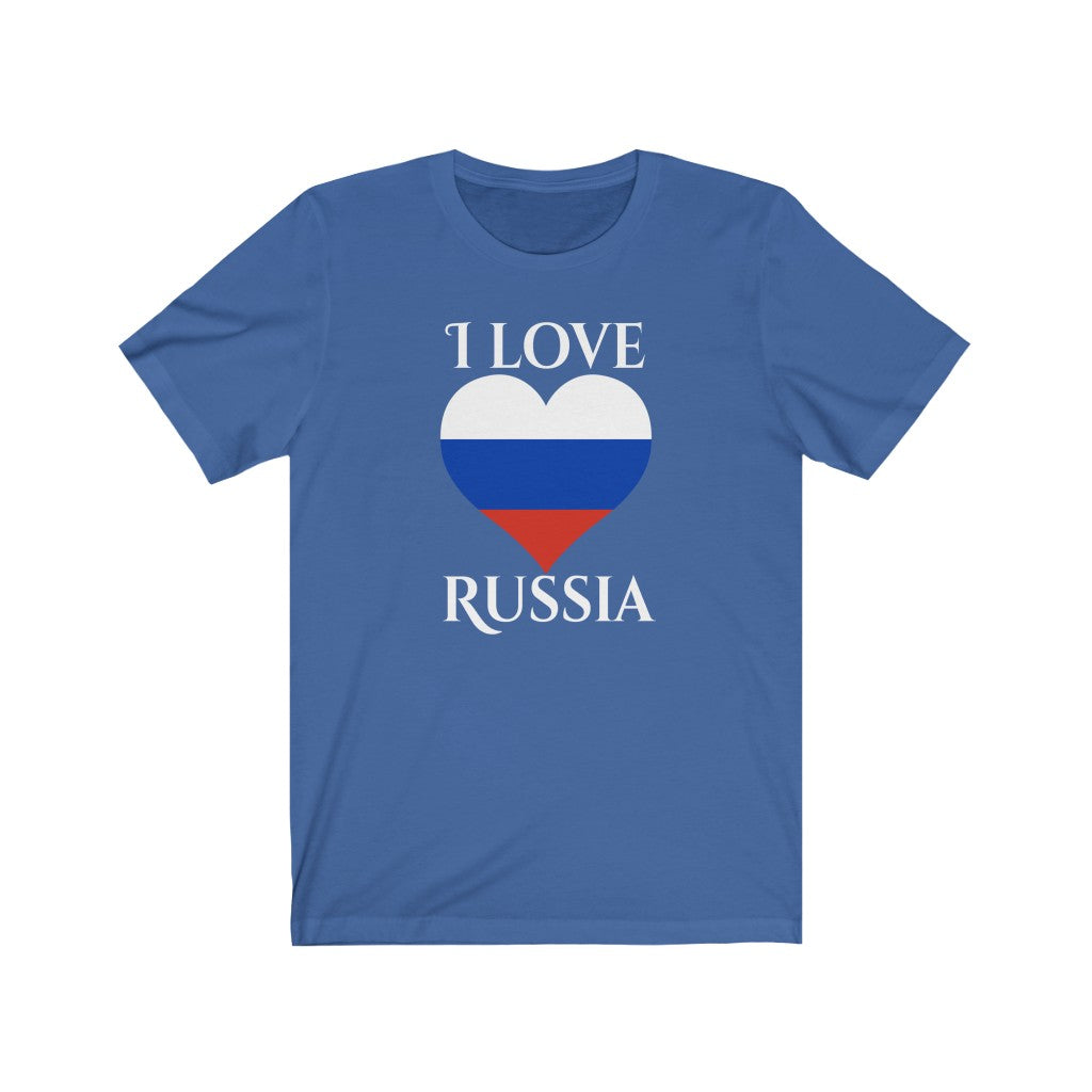 Russia Heart Flag Premium Tee 2 - Unisex