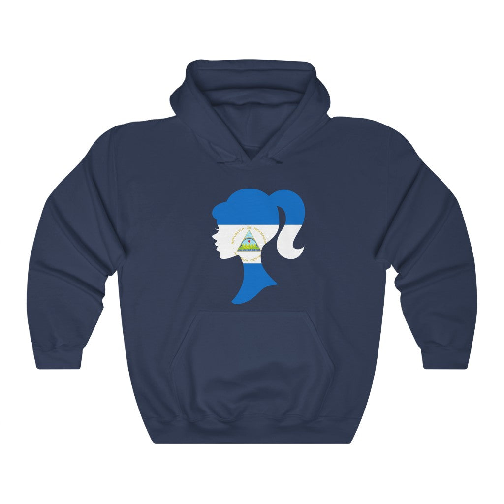 Nicaragua Girl Flag Hoodie Sweatshirt - Unisex