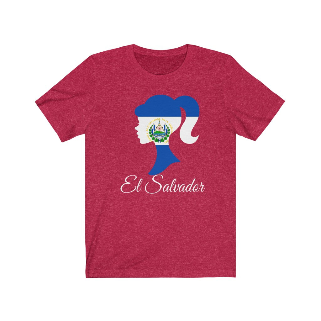 El Salvador Girl Flag Premium Tee 2 - Unisex