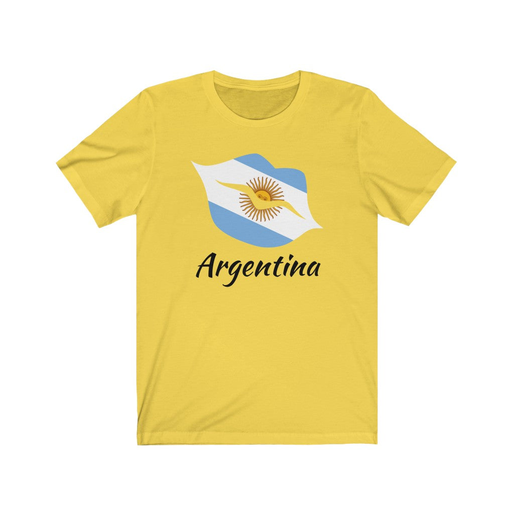Argentina Lips Flag Premium Tee 1 - Unisex