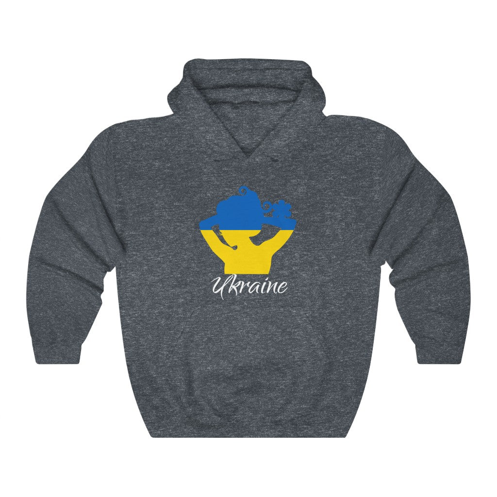 Ukraine Lady Flag Hoodie Sweatshirt 2 - Unisex