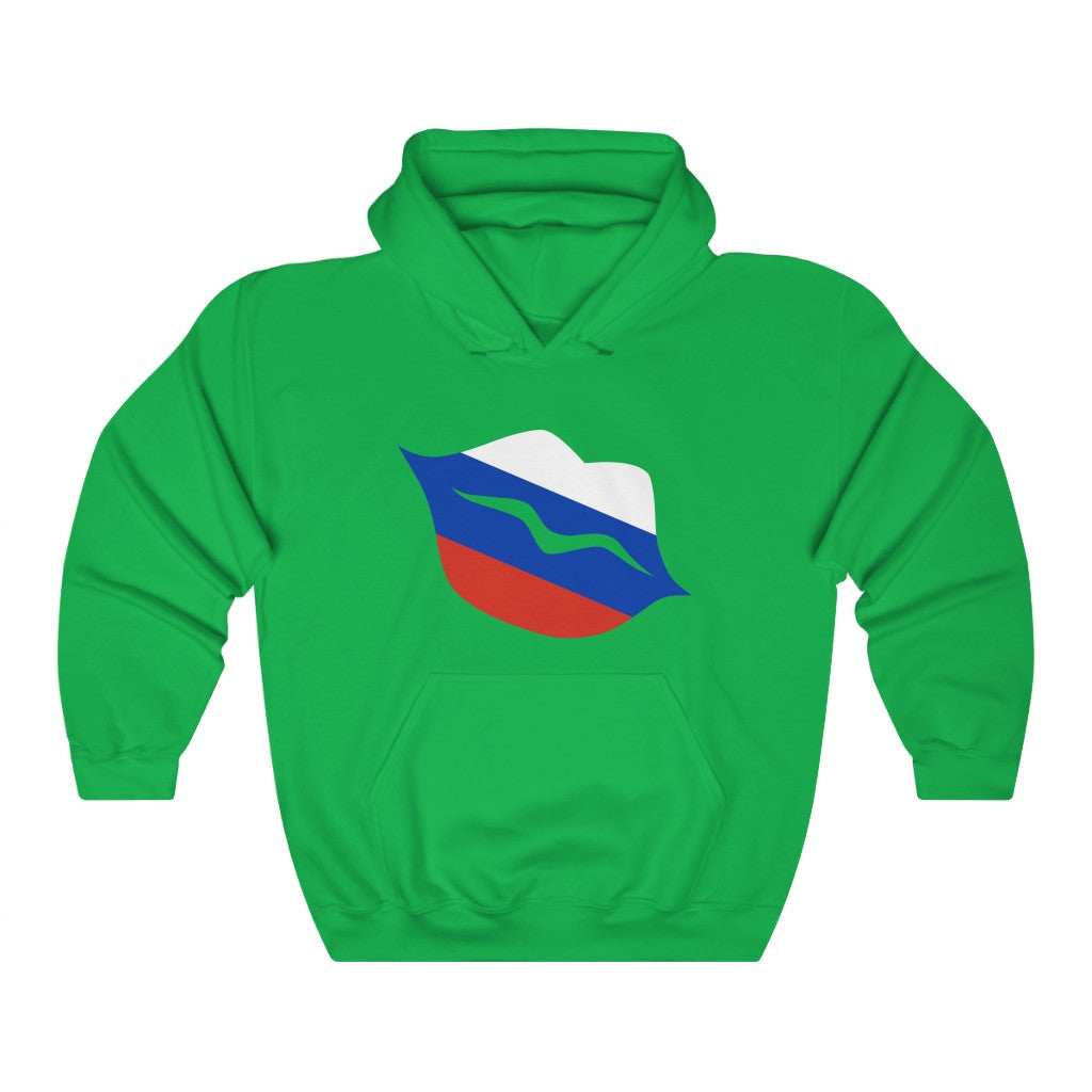Russia Lips Flag Hoodie Sweatshirt - Unisex