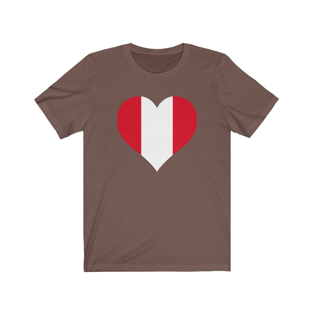 Peru Heart Flag Premium Tee - Unisex