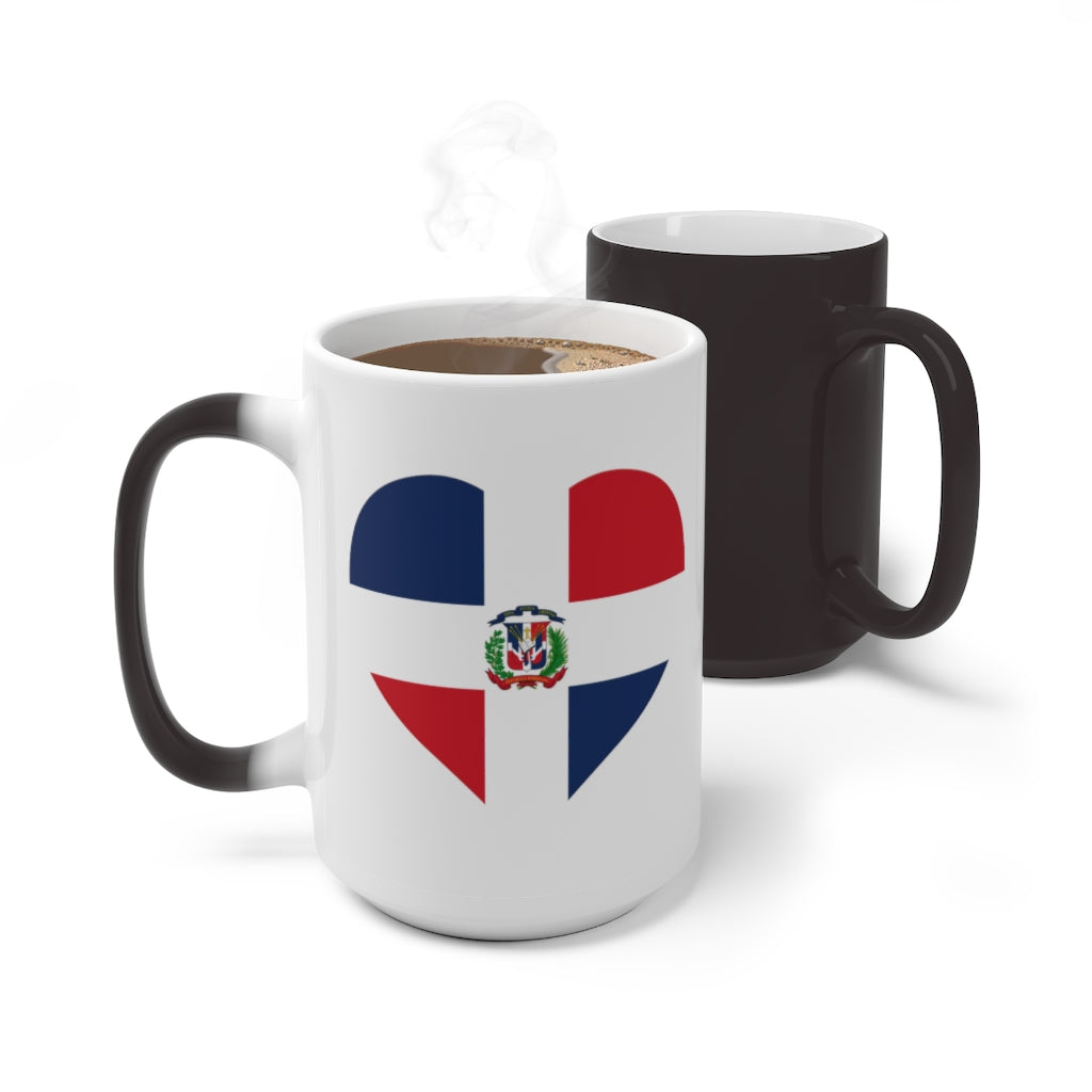 Dominican Republic Heart Color Changing Mug