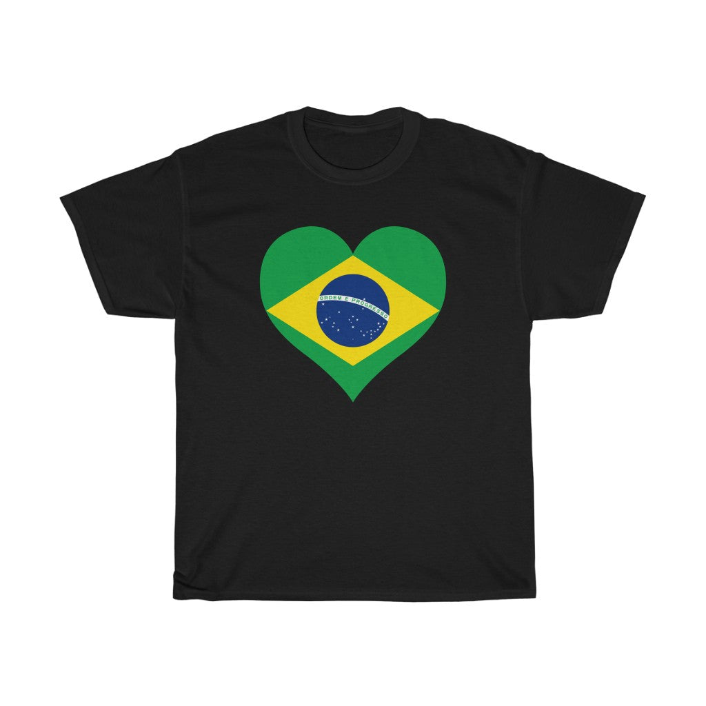 Brazil Heart Flag Standard Tee - Unisex