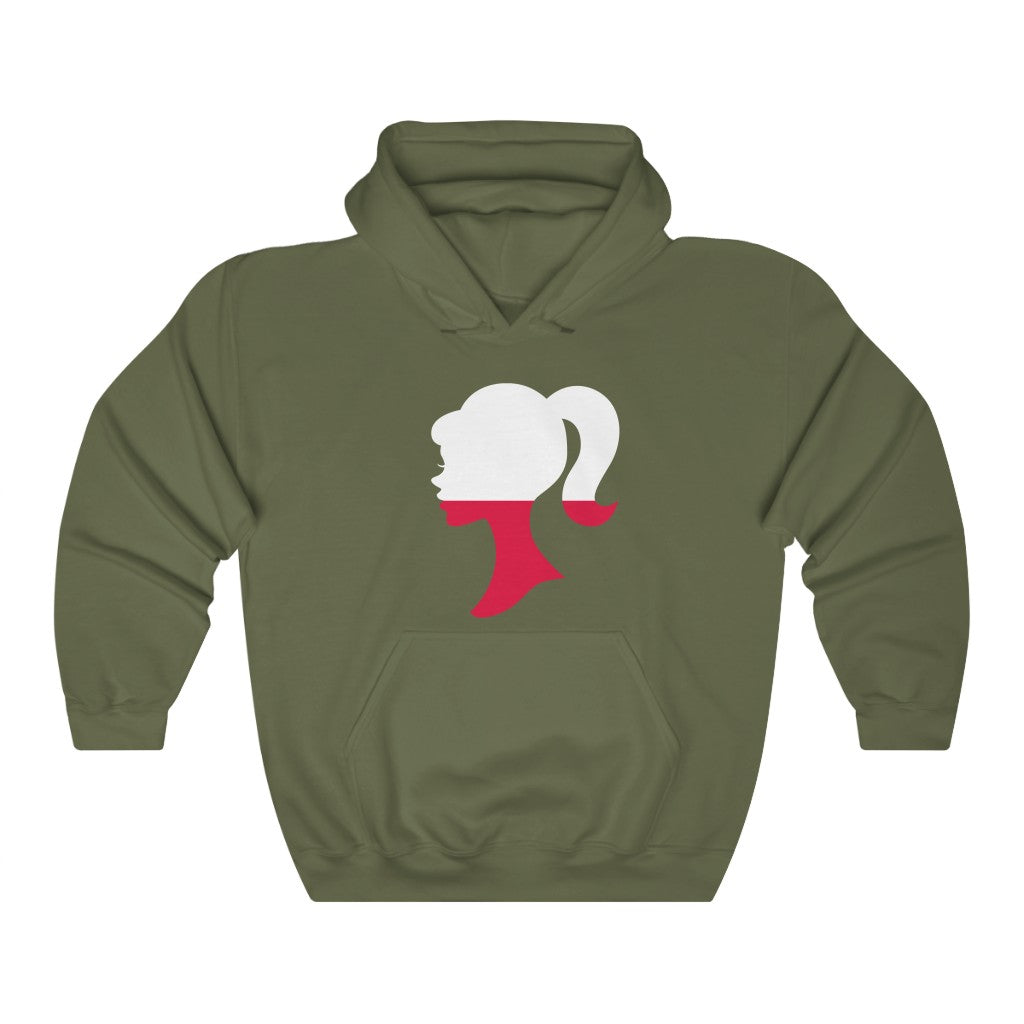 Poland Girl Flag Hoodie Sweatshirt - Unisex