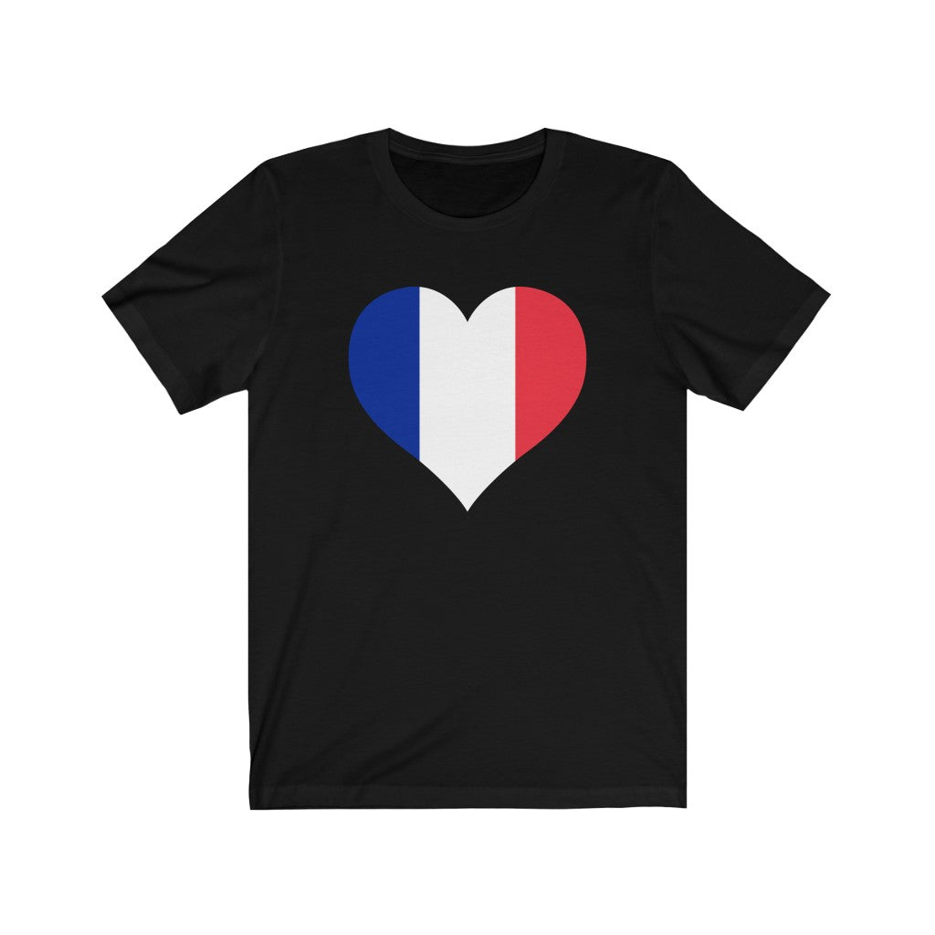 France Heart Flag Premium Tee - Unisex