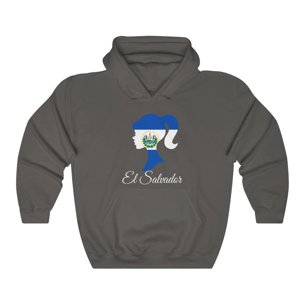 El Salvador Girl Flag Hoodie Sweatshirt 2 - Unisex