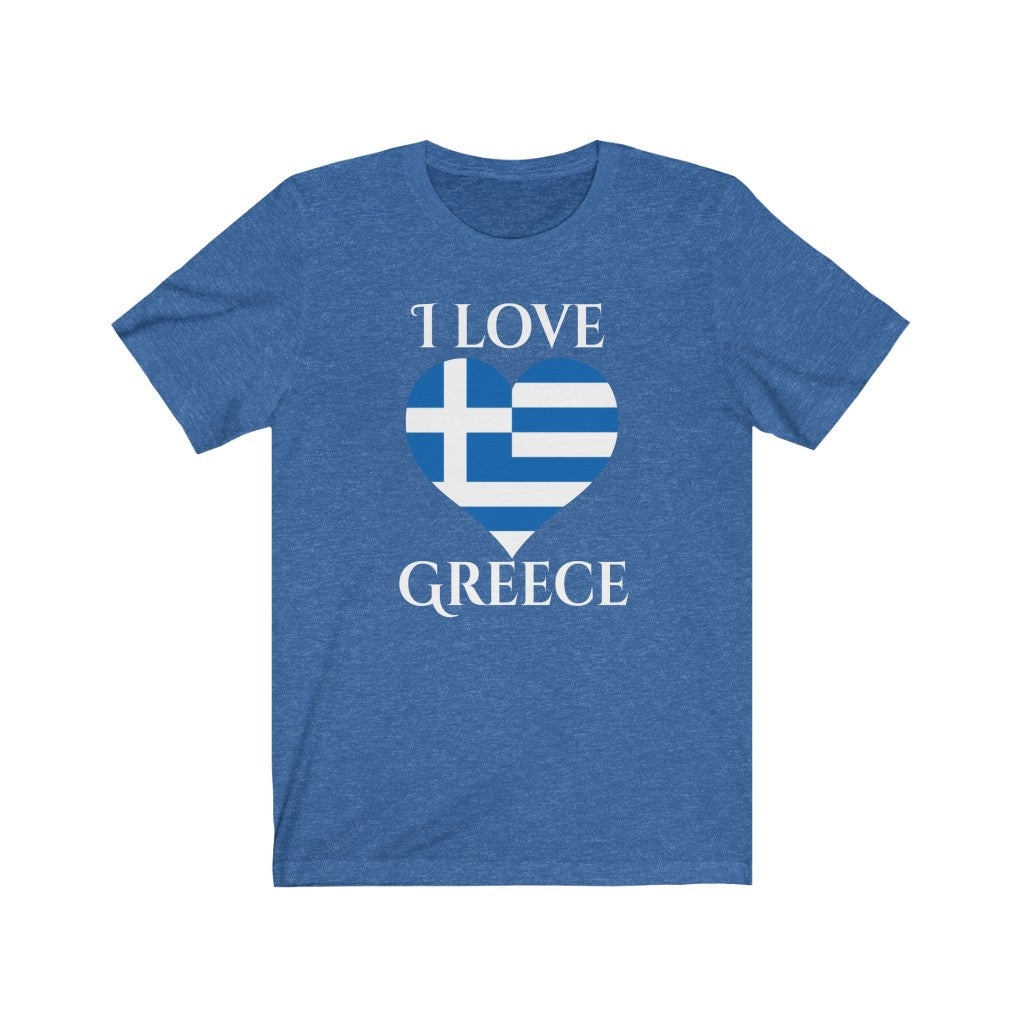 Greece Heart Flag Premium Tee 2 - Unisex