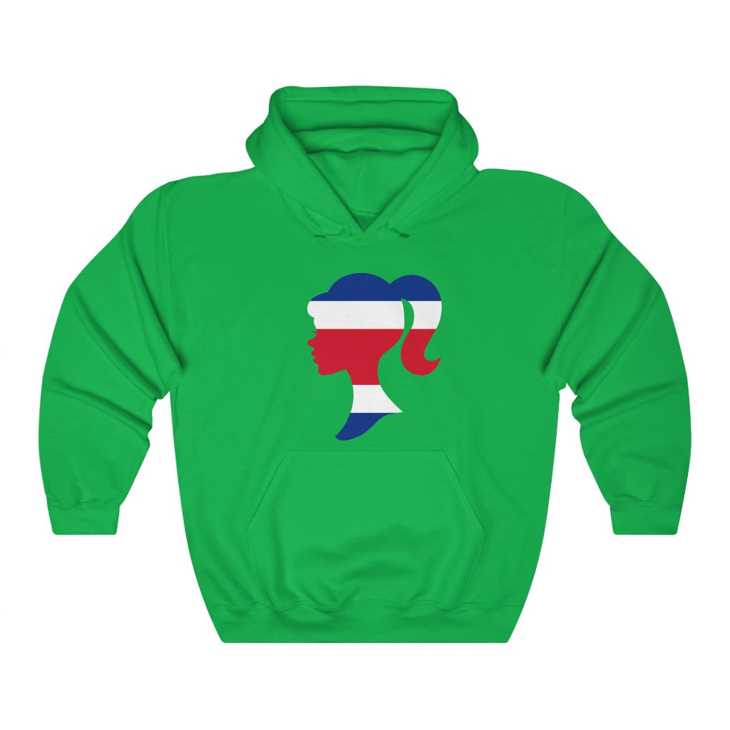Costa Rica Girl Flag Hoodie Sweatshirt - Unisex