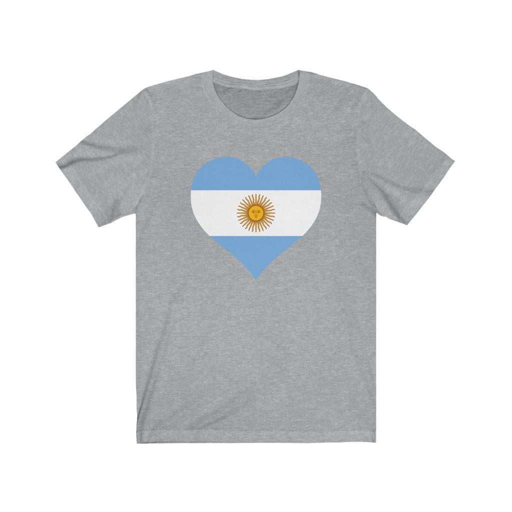 Argentina Heart Flag Premium Tee - Unisex