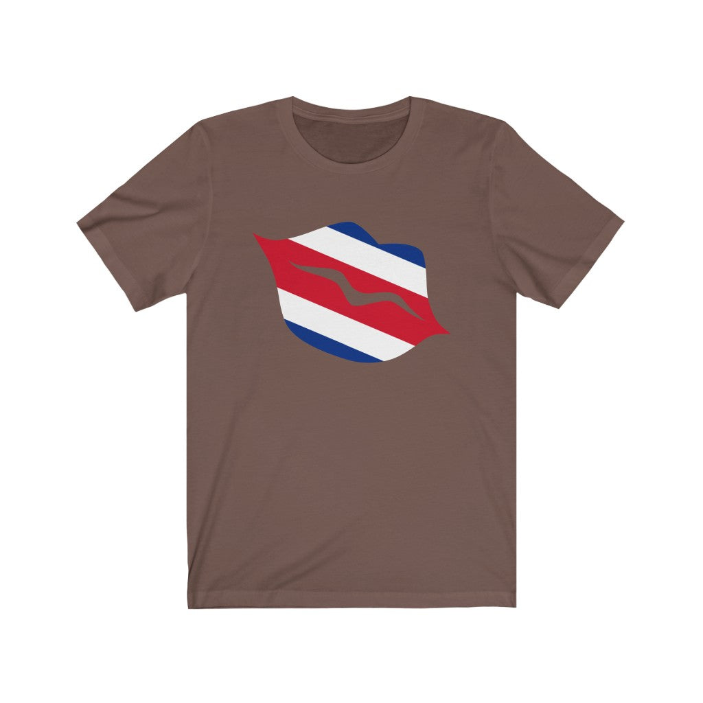 Costa Rica Lips Flag Premium Tee - Unisex