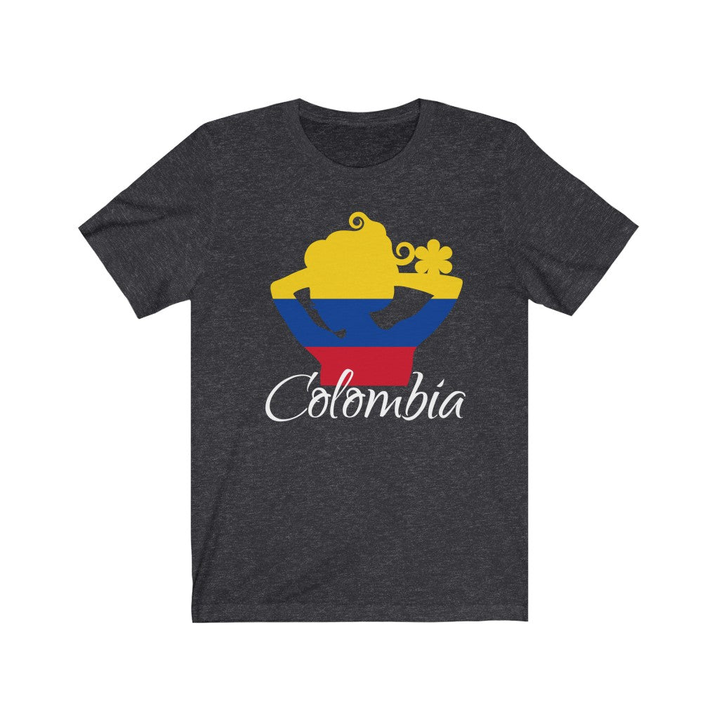 Colombia Lady Flag Premium Tee 2 - Unisex