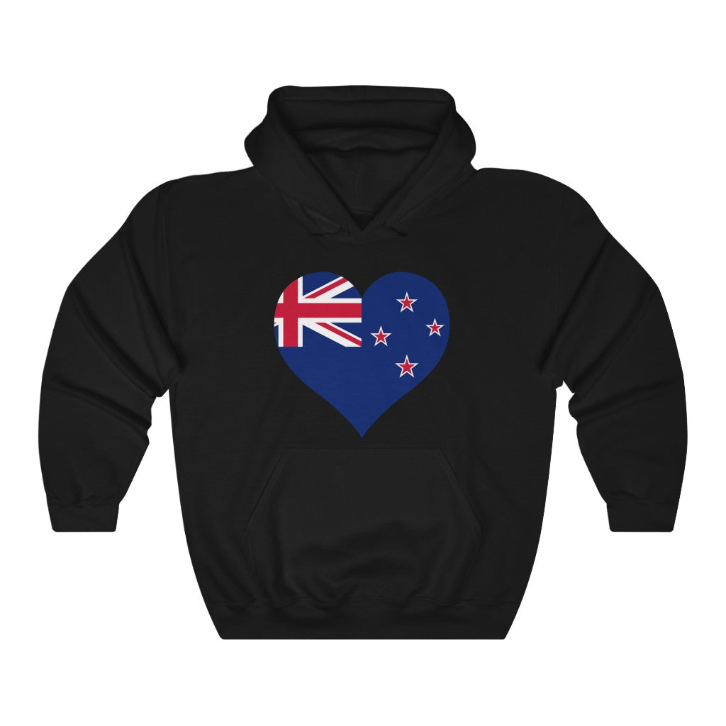 New Zealand Heart Flag Hoodie Sweatshirt - Unisex