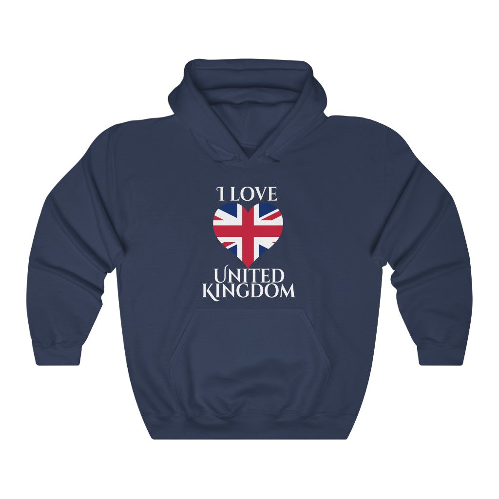 United Kingdom Heart Flag Hoodie Sweatshirt 2 - Unisex