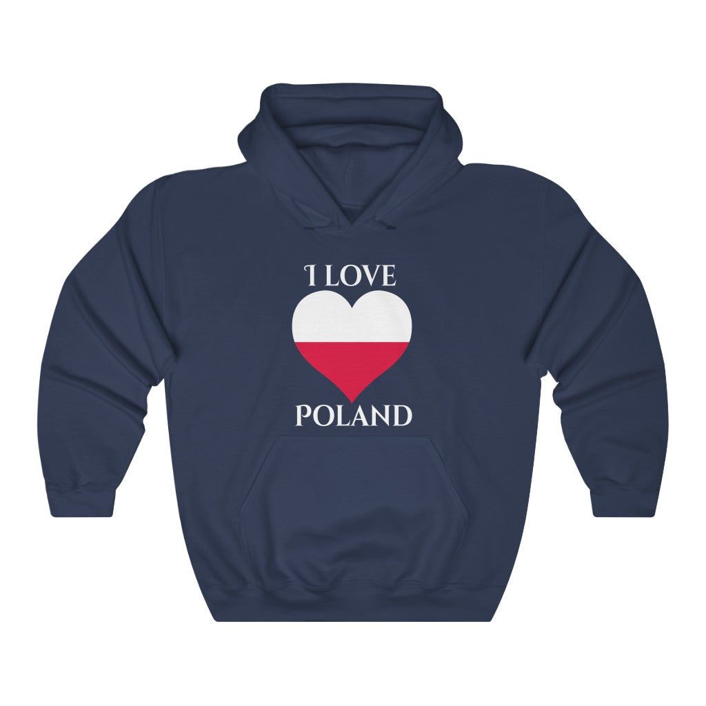 Poland Heart Flag Hoodie Sweatshirt 2 - Unisex