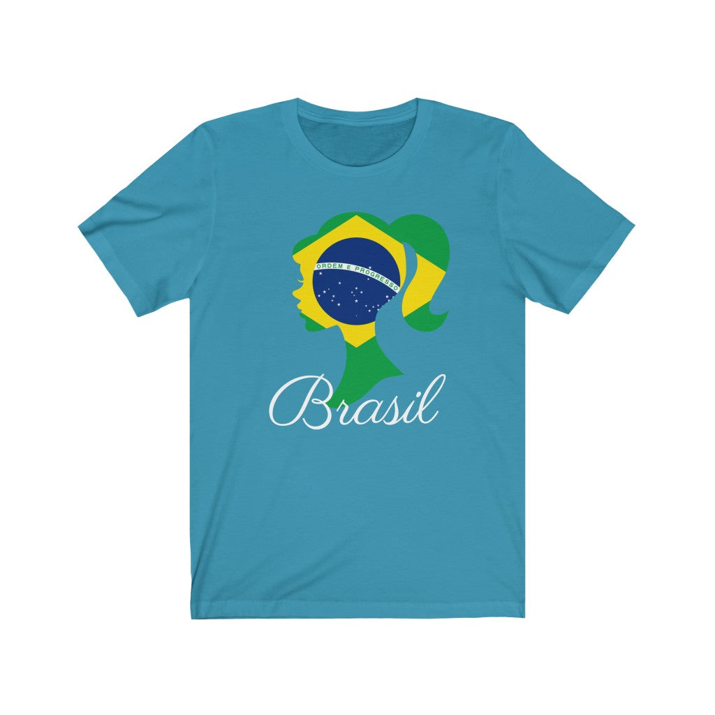 Brazil (Brasil) Girl Flag Premium Tee 2 - Unisex