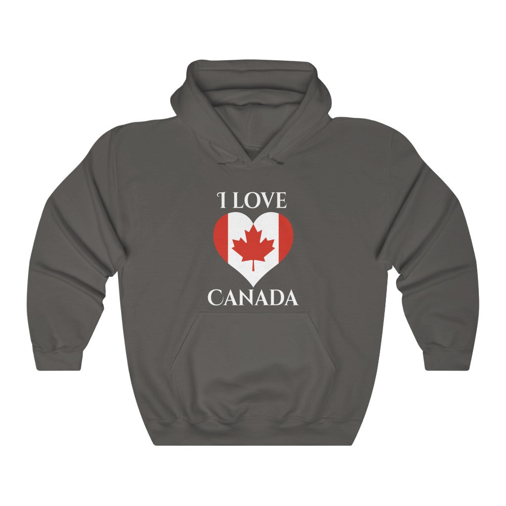 Canada Heart Flag Hoodie Sweatshirt 2 - Unisex