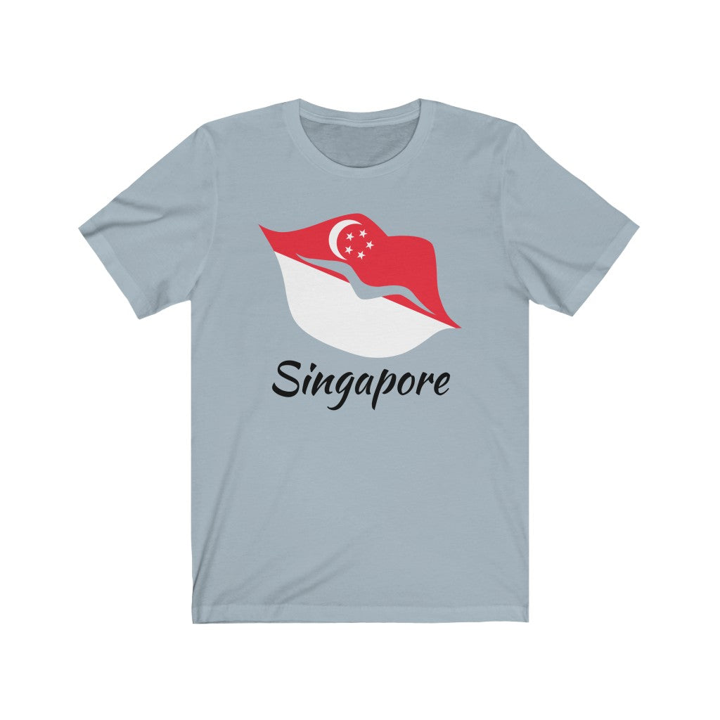 Singapore Lips Flag Premium Tee 1 - Unisex