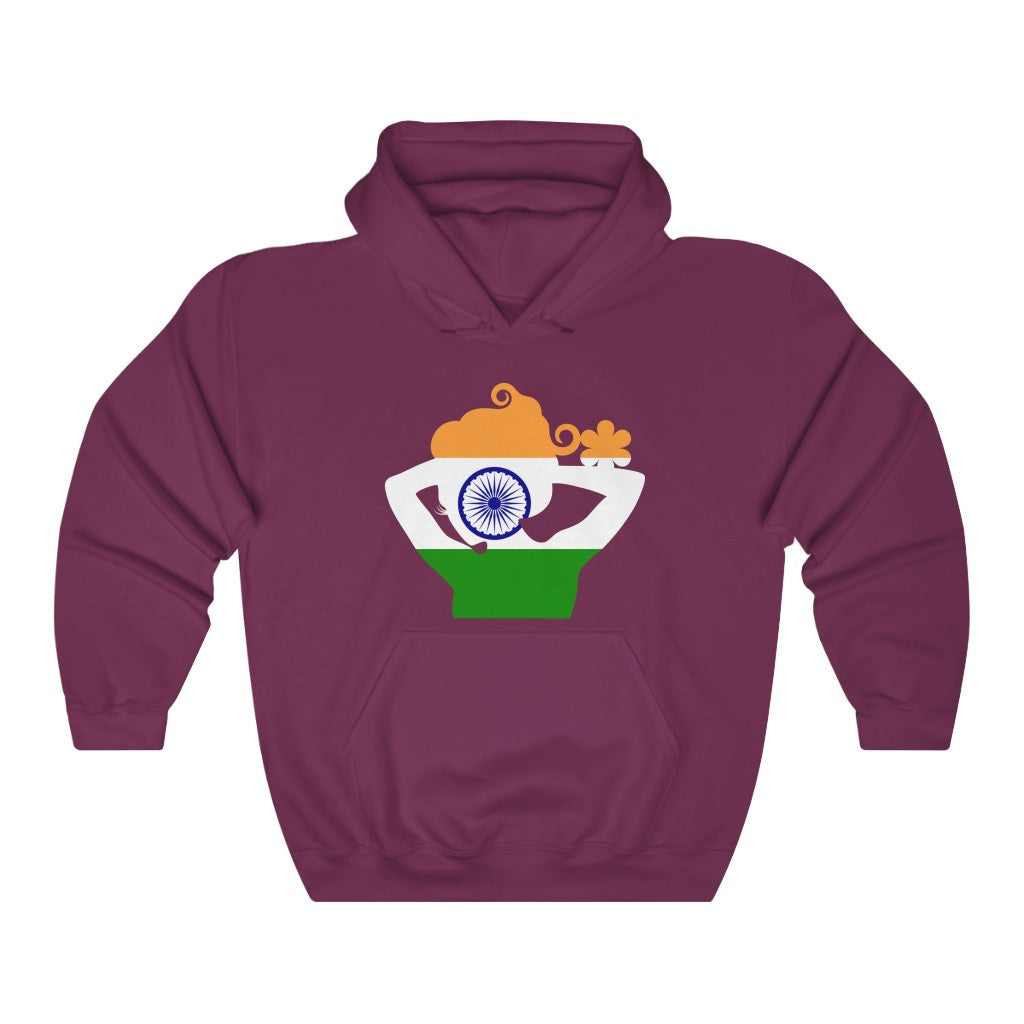 India Lady Flag Hoodie Sweatshirt - Unisex