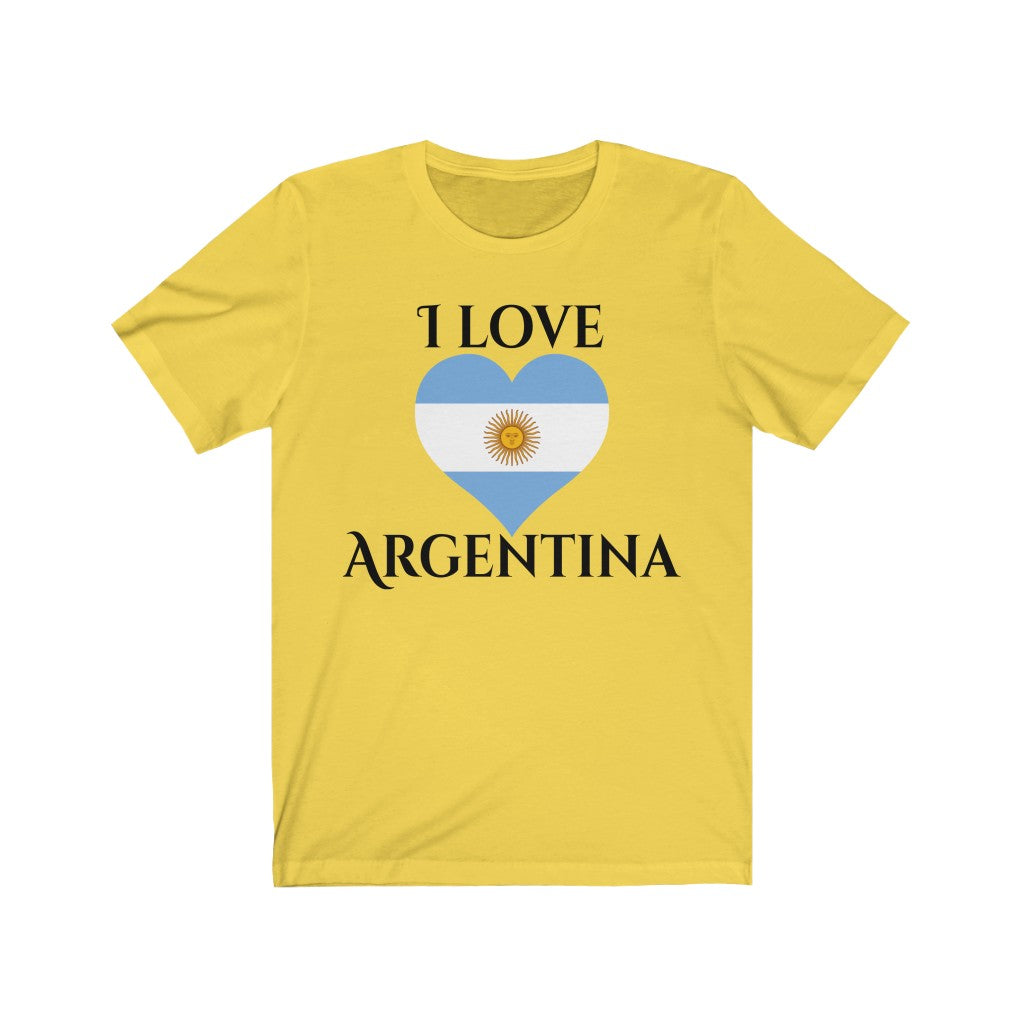 Argentina Heart Flag Premium Tee 1 - Unisex