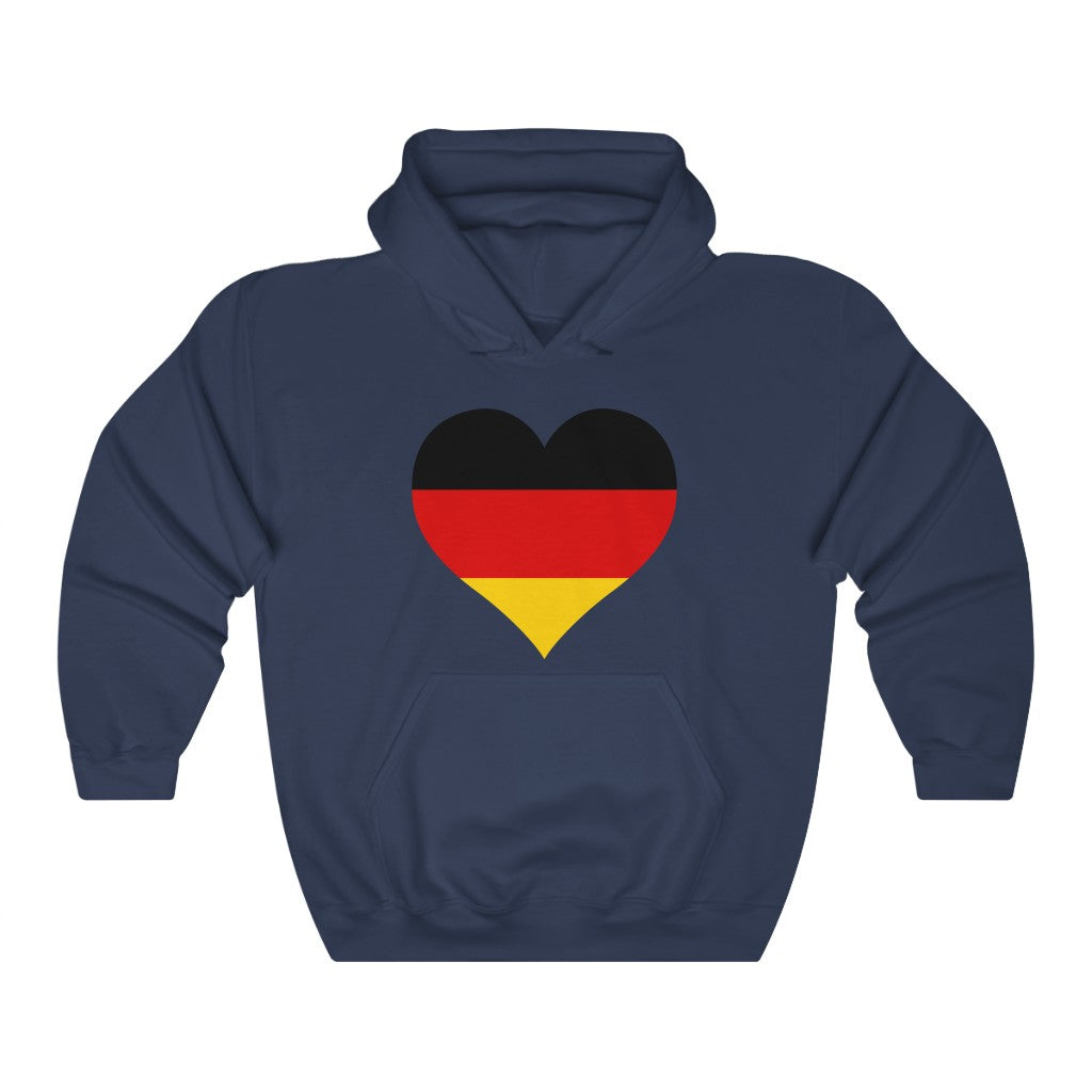 Germany Heart Flag Hoodie Sweatshirt - Unisex