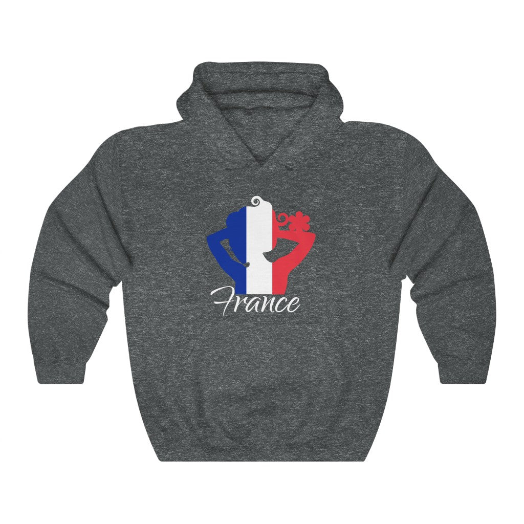 France Lady Flag Hoodie Sweatshirt 2 - Unisex