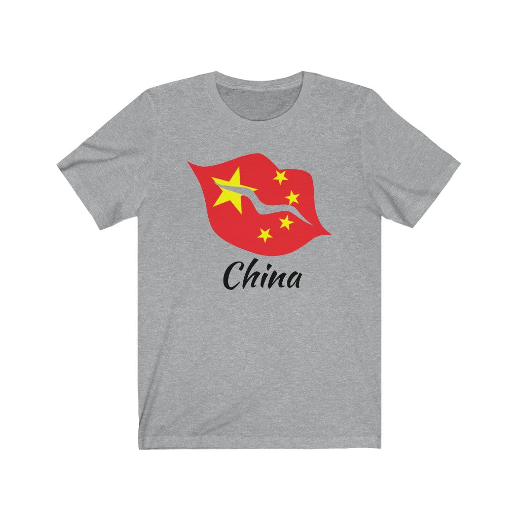 China Lips Flag Premium Tee 1 - Unisex