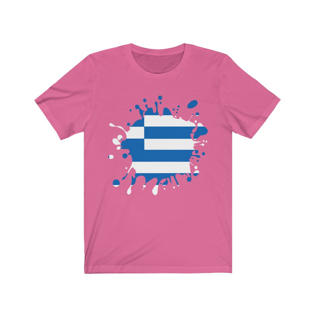 Greece Splat Flag Premium Tee - Unisex