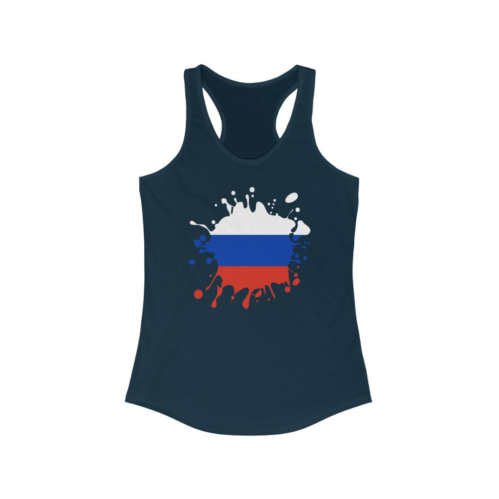 Russia Splat Flag Tank - Women
