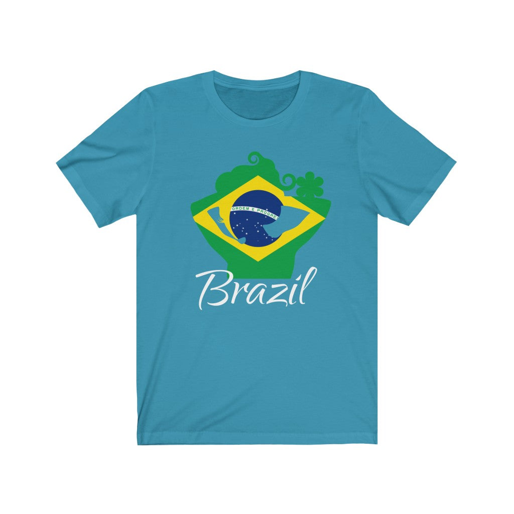 Brazil Lady Flag Premium Tee 2 - Unisex