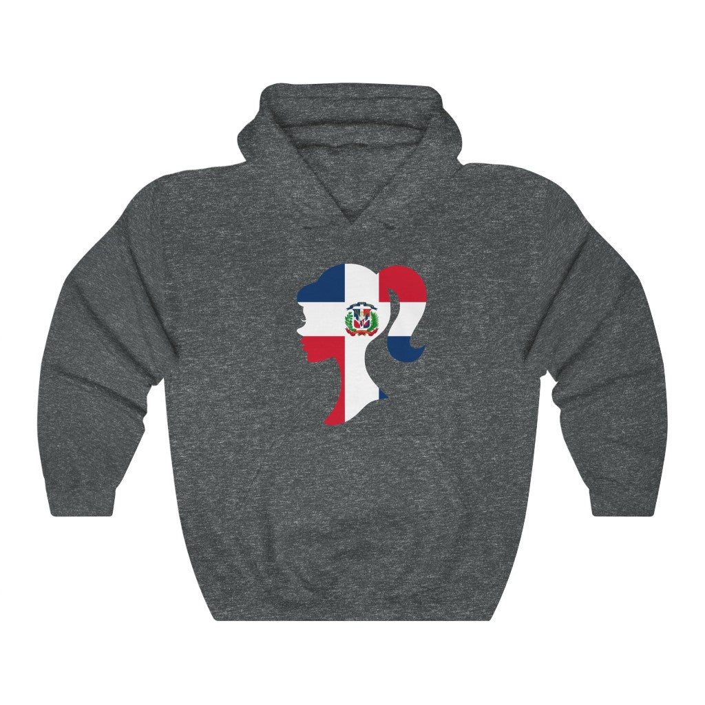 Dominican Republic Girl Flag Hoodie Sweatshirt - Unisex