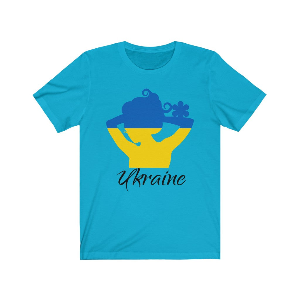 Ukraine Lady Flag Premium Tee 1 - Unisex
