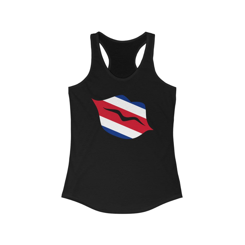 Costa Rica Lips Flag Tank - Womem