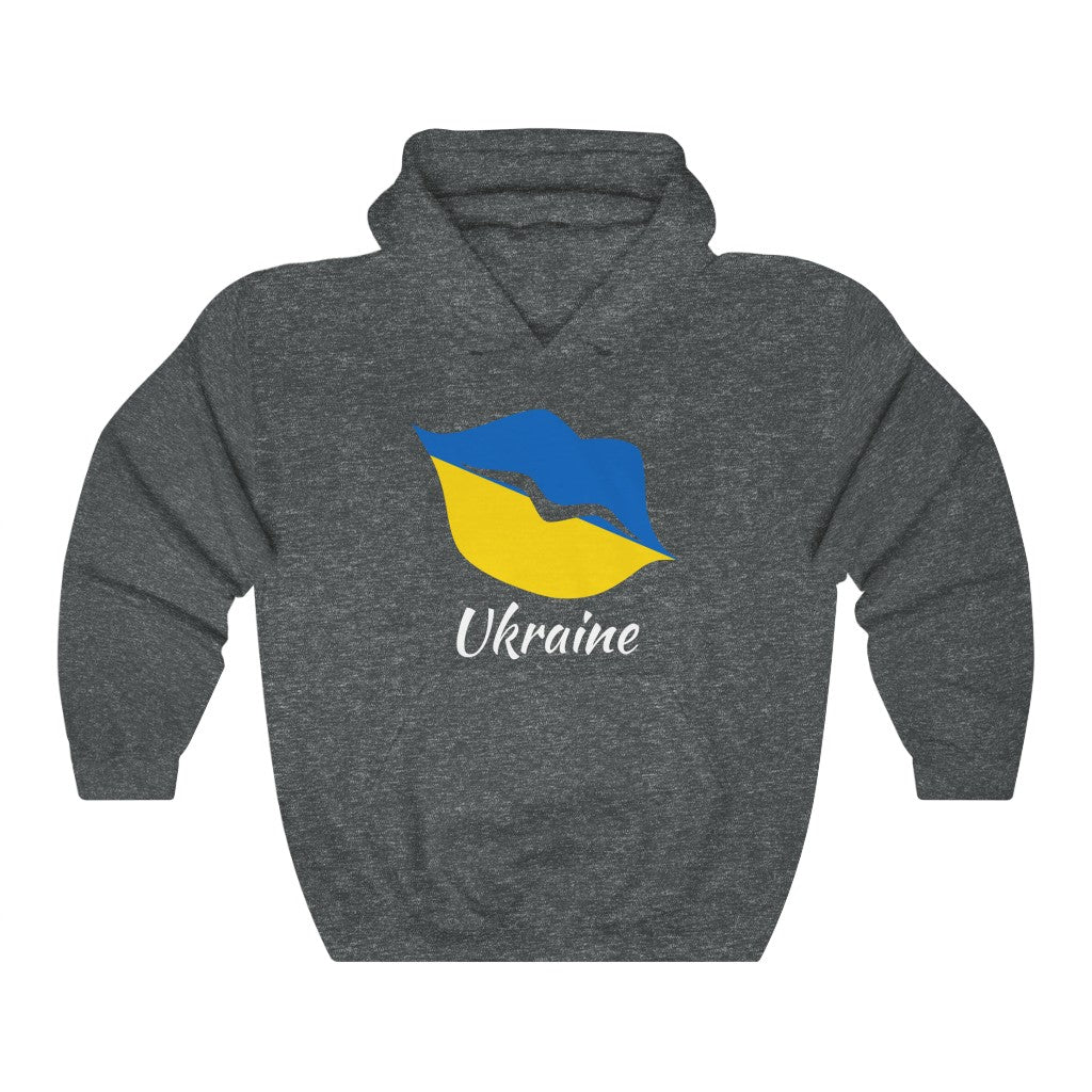 Ukraine Lips Flag Hoodie Sweatshirt 2 - Unisex