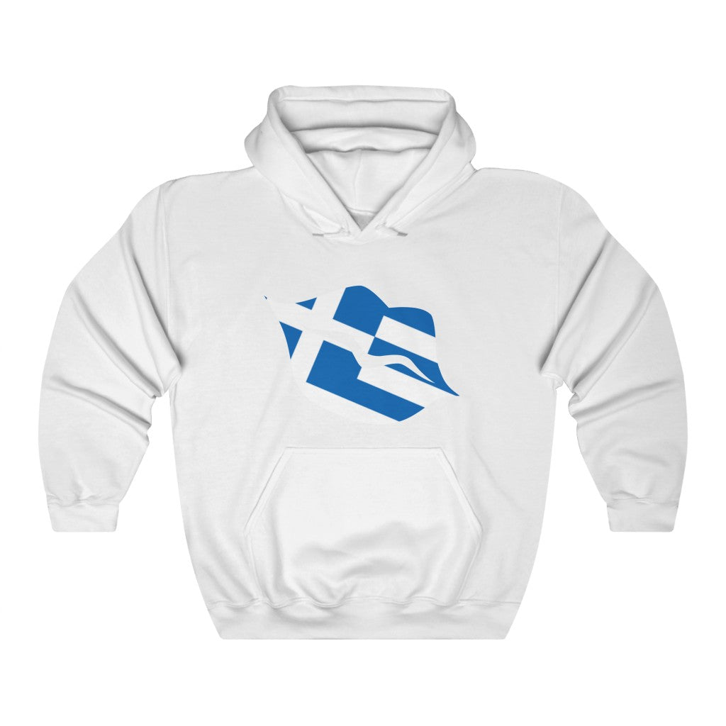 Greece Lips Flag Hoodie Sweatshirt - Unisex