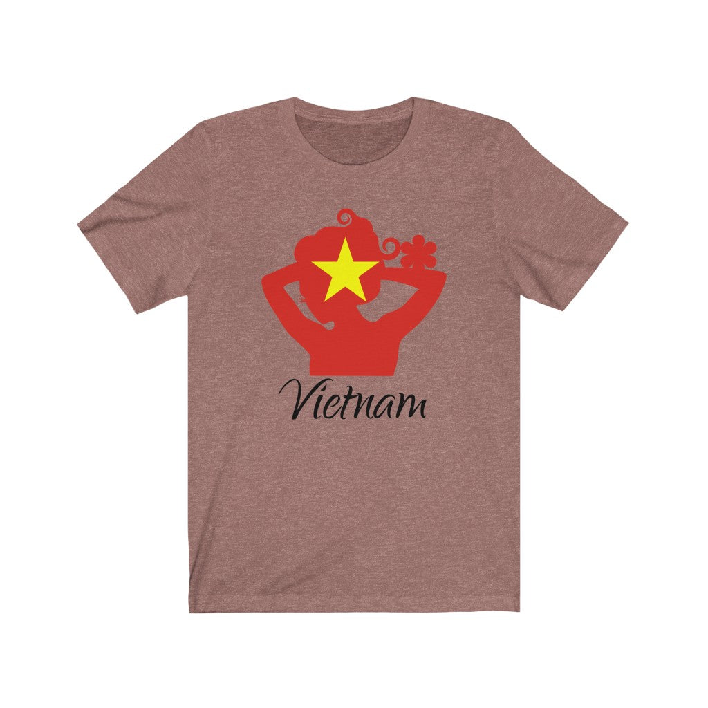 Vietnam Lady Flag Premium Tee 1 - Unisex