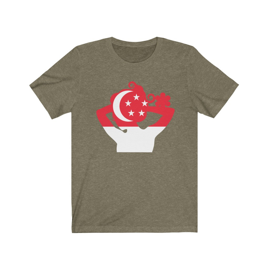 Singapore Lady Flag Premium Tee - Unisex