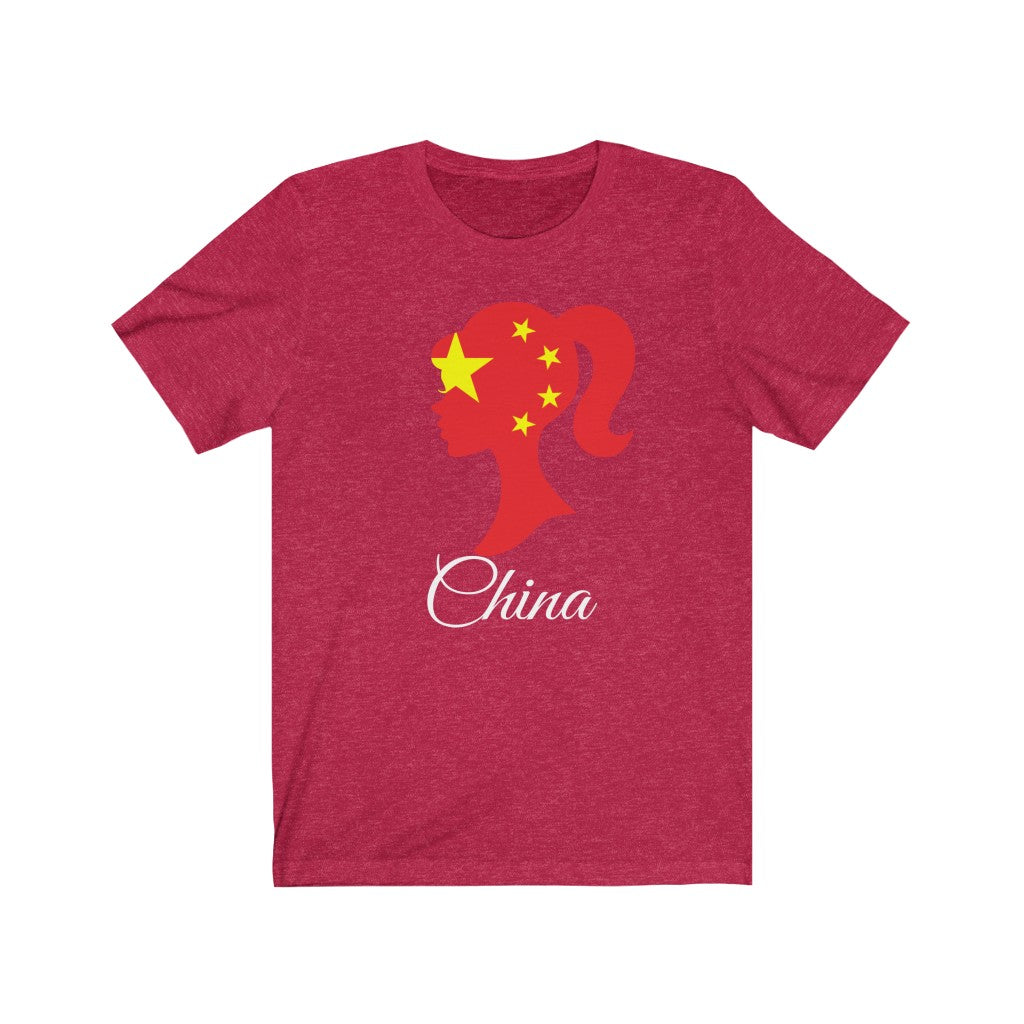 China Girl Flag Premium Tee 2 - Unisex