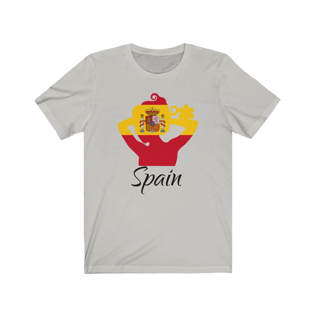 Spain Lady Flag Premium Tee 1 - Unisex