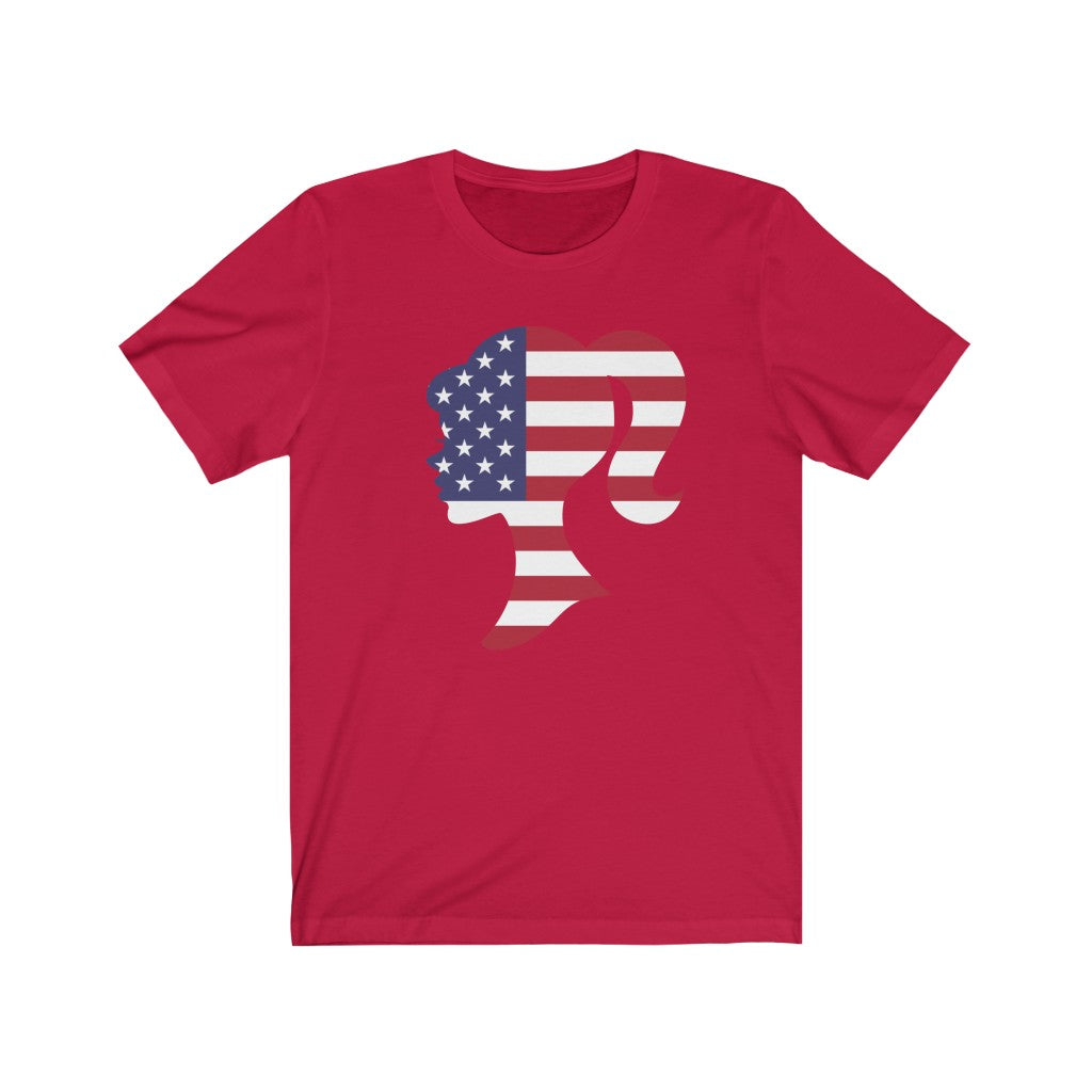 United States of America Girl Flag Premium Tee - Unisex