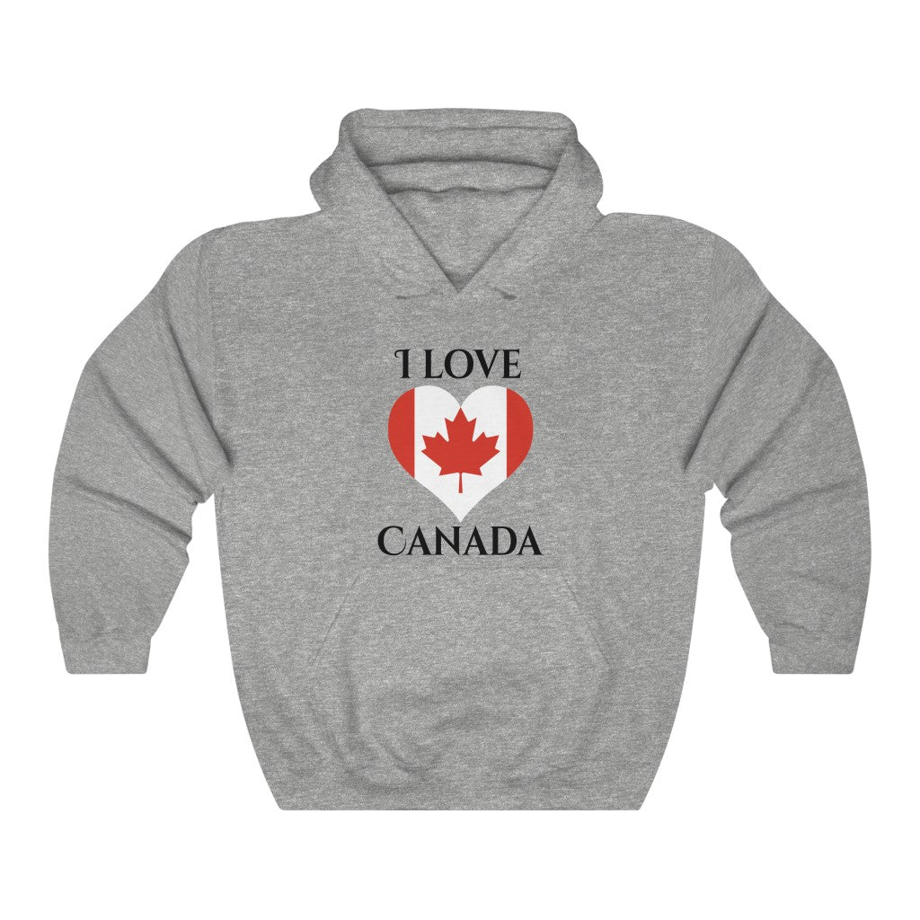 Canada Heart Flag Hoodie Sweatshirt 1 - Unisex