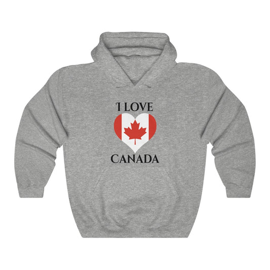 Canada Heart Flag Hoodie Sweatshirt 1 - Unisex
